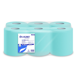 Papier essuyage bleu recyclé 150m Skytech 195381